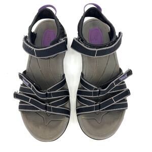 Teva Women's 7 (EU38) Black Gray Tirra Open Toe Adjustable Water Hiking Sandal